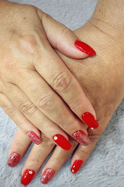 Gel nails at Trend Setters Beauty Salon in Dubai